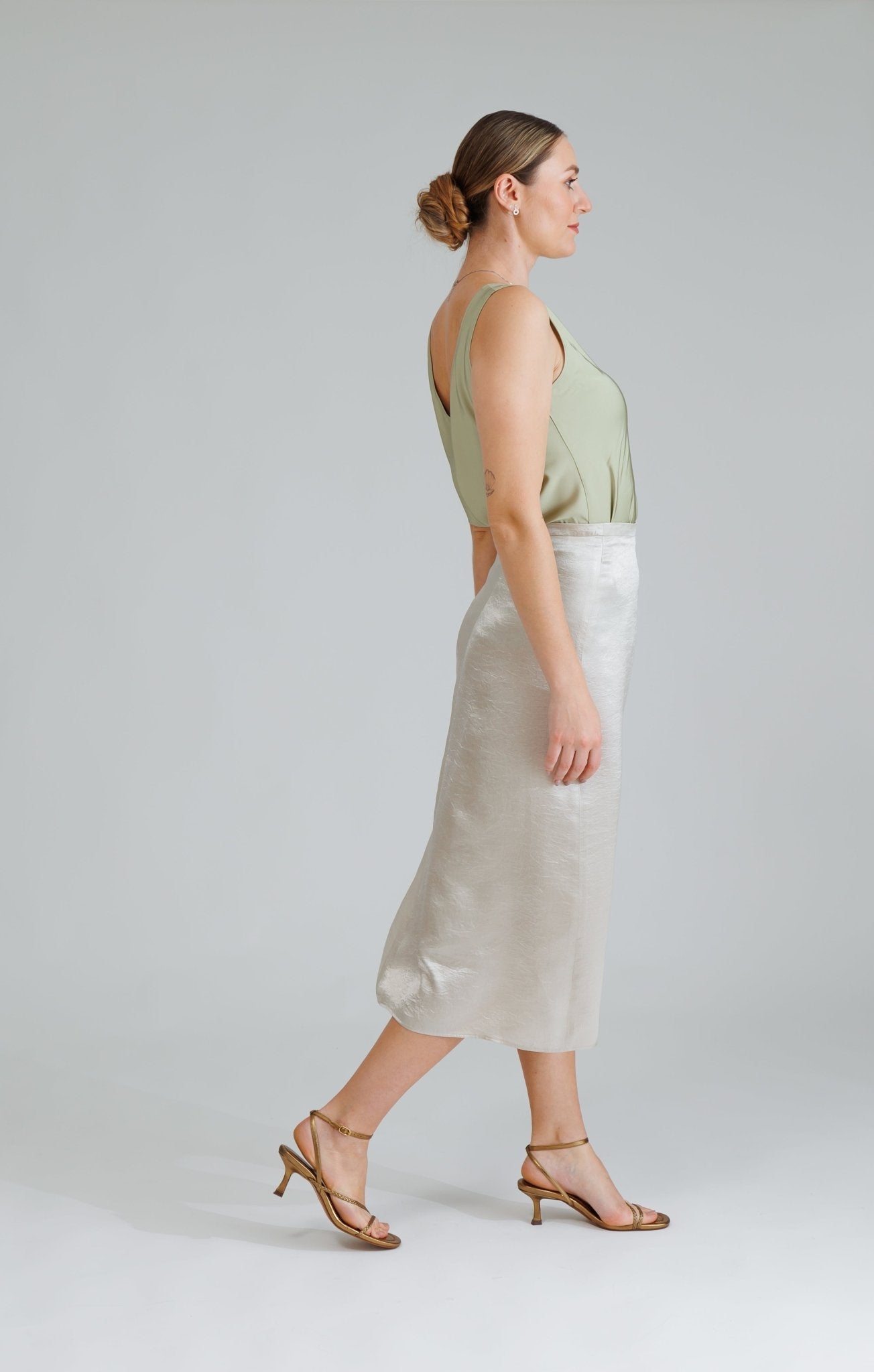 NATI SKIRT IN SILVER SNOW - interlue