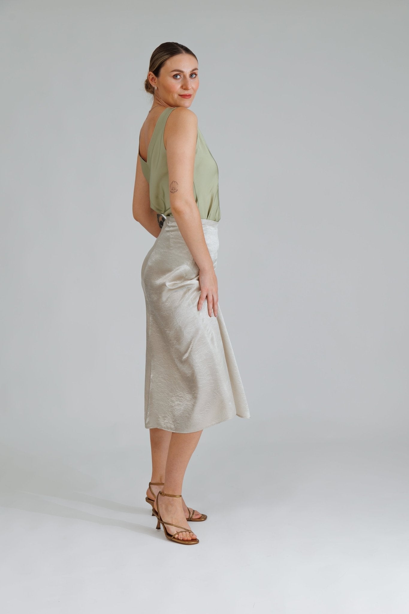 NATI SKIRT IN SILVER SNOW - interlue