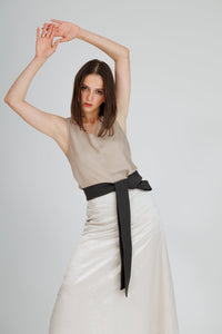 SOFT JERSEY BELT IN CHARCOAL - interlue