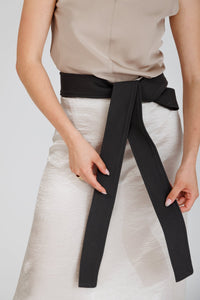 SOFT JERSEY BELT IN CHARCOAL - interlue